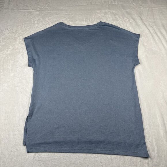 Orvis T-Shirt Women's Small S Short Sleeve V-Neck Blue - Picture 4 of 6